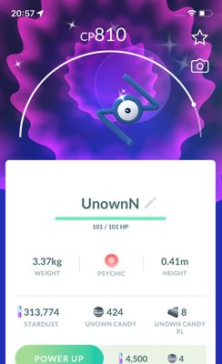 Shiny Unown N - Pokemon GO Trade