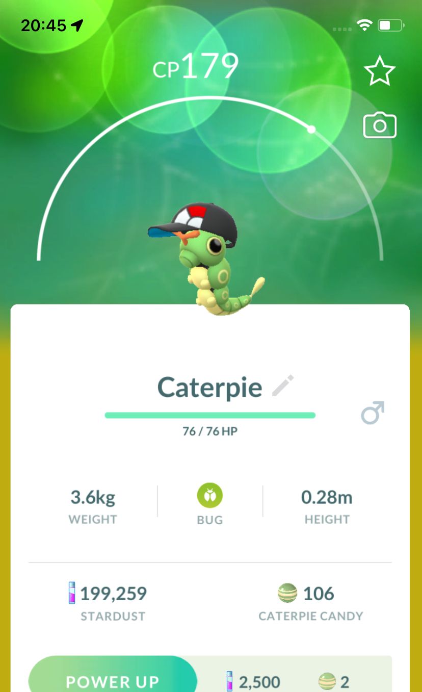 Caterpie with Cap Trade - Pokemon GO Trade