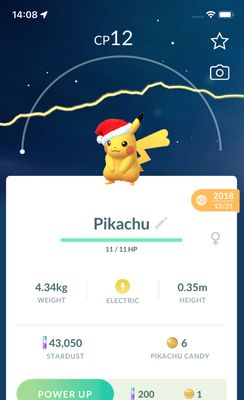 Pikachu Santa Hat 2018 (Guaranteed Lucky) - Pokemon GO Trade