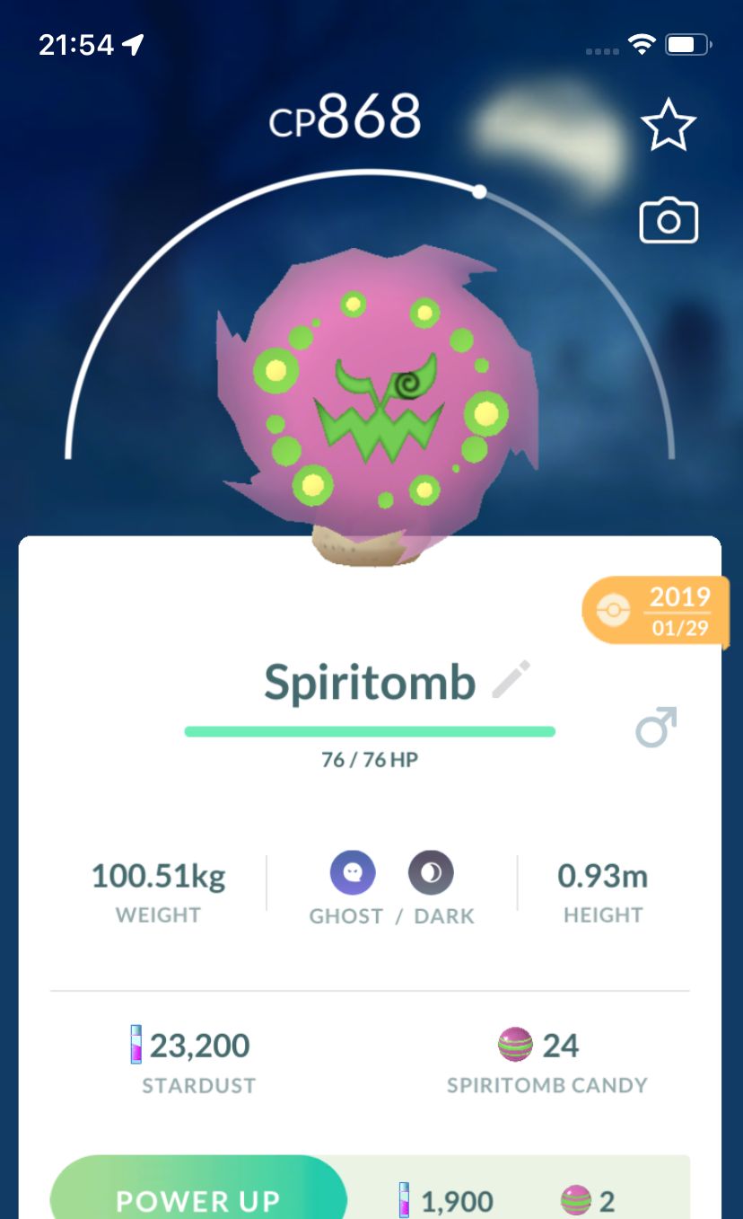 Spiritomb 2019 (Guaranteed Lucky) - Pokemon GO Trade