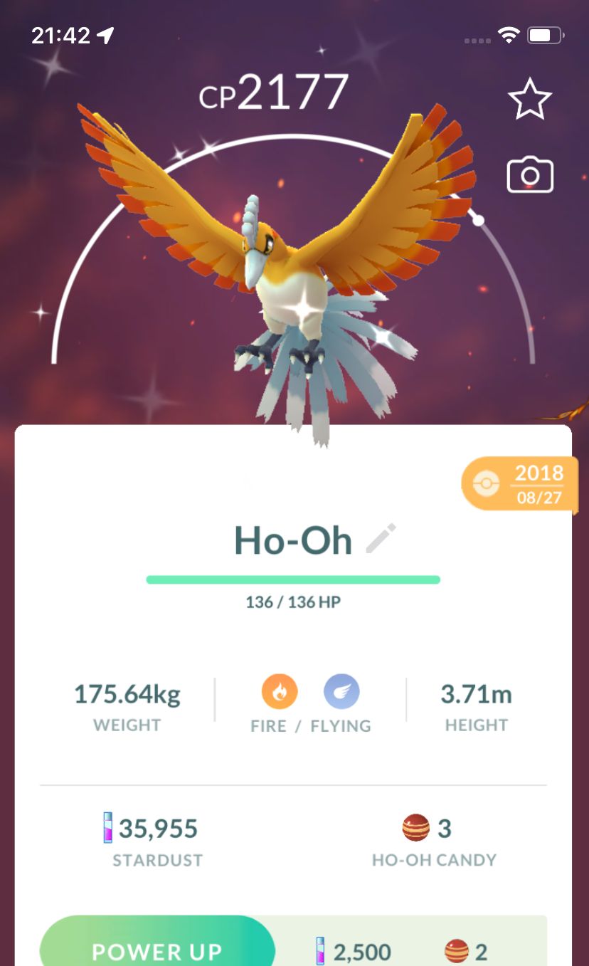 Shiny Ho-Oh 2018 Trade (Guaranteed Lucky) - Pokemon GO Trade