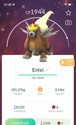 Shiny Entei 2019 Trade (Guaranteed Lucky) - Pokemon GO Trade