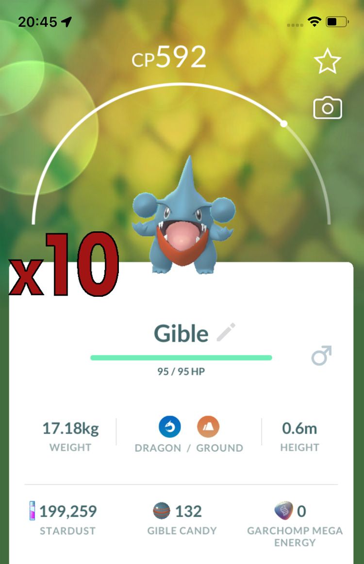 Gible [x10] - Pokemon GO Trade Service