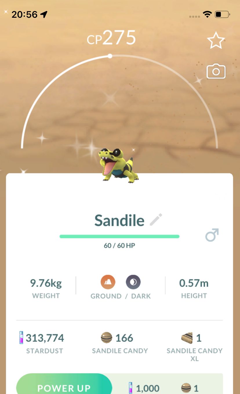 Shiny Sandile - Pokemon GO Trade Service