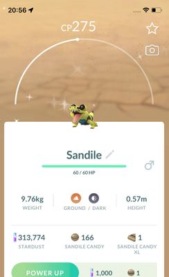 Shiny Sandile - Pokemon GO Trade Service