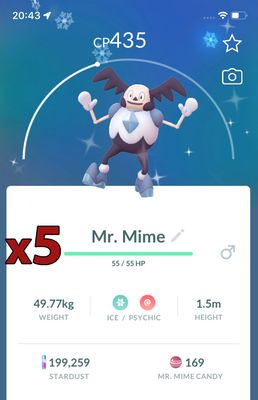 Galarian Mr. Mime [x5] - Pokemon GO Trade
