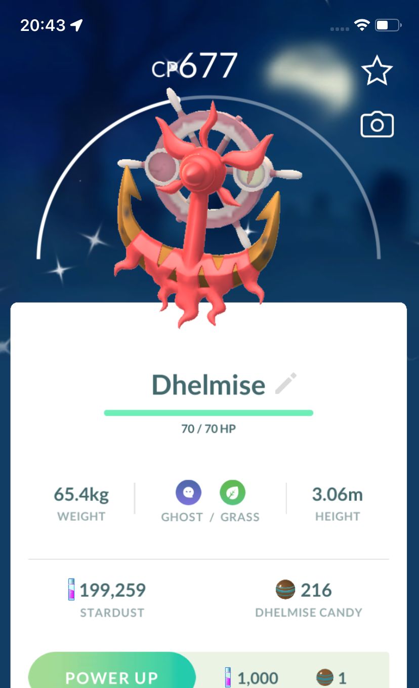 Shiny Dhelmise - Pokemon GO Trade Service