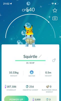 Shiny Squirtle Visor GO Fest - Pokemon GO Trade Service