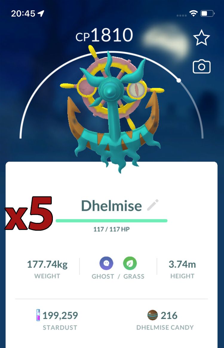 Dhelmise [x5] - Pokemon GO Trade