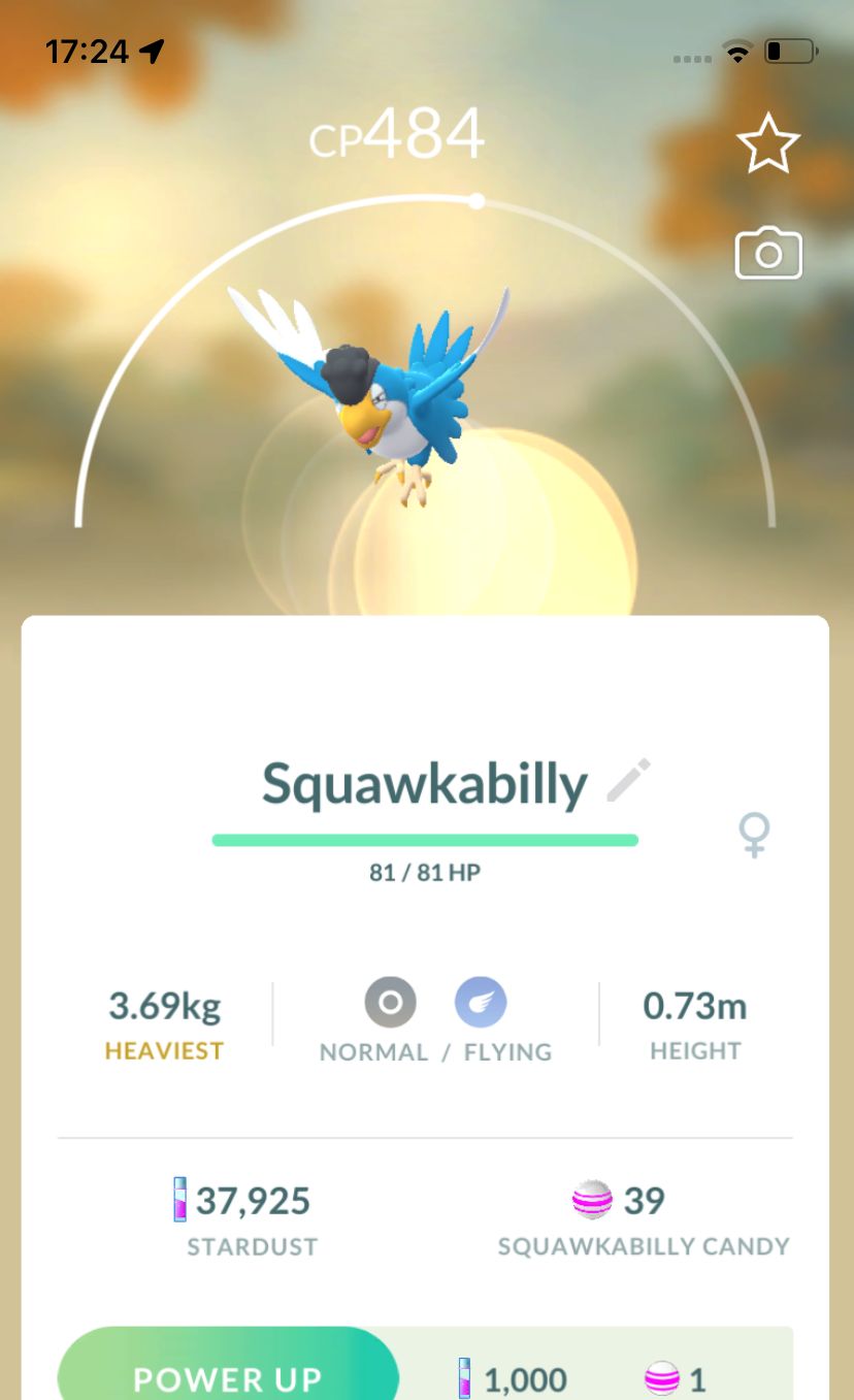 #931 Squawkabilly (Blue Plumage) Trade - Pokemon GO Trade Service