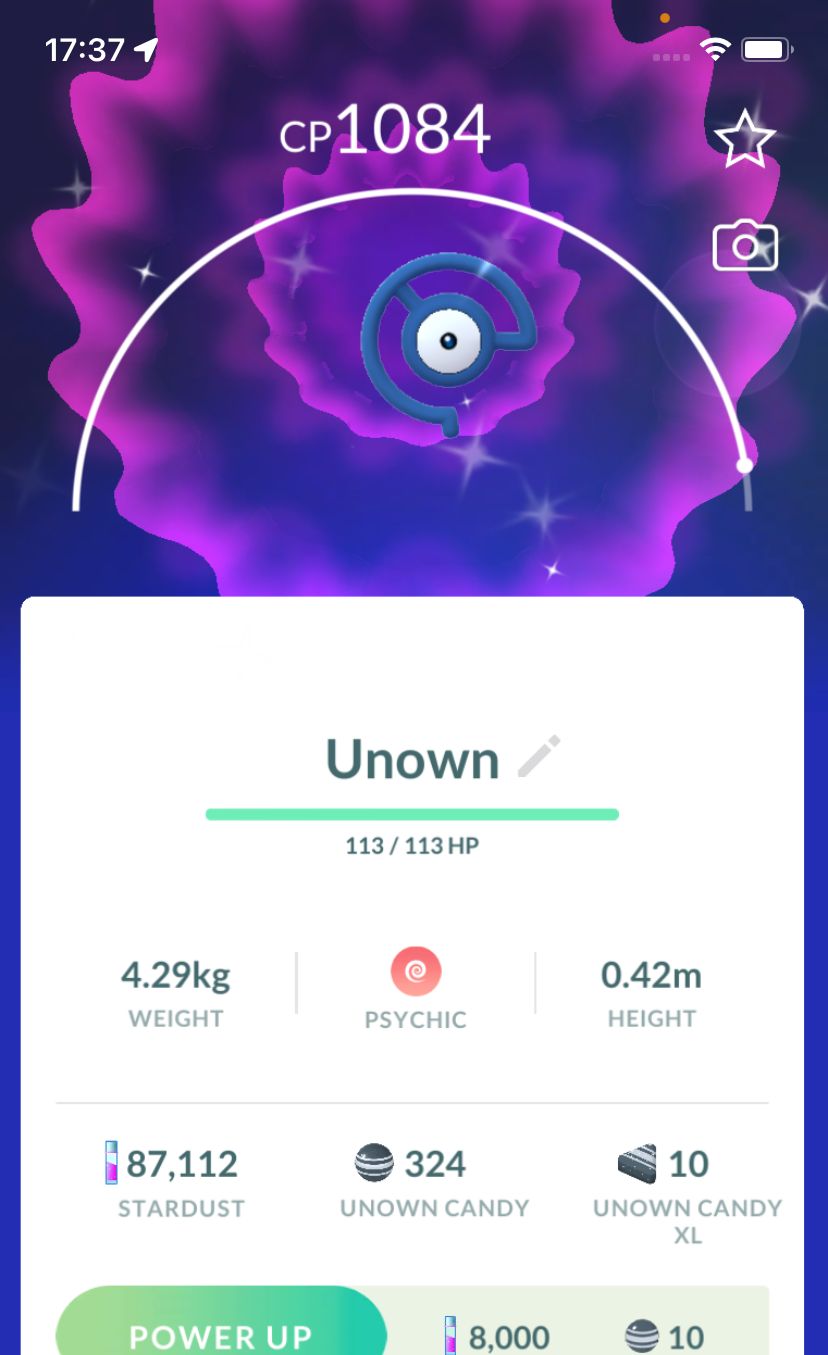 Shiny Unown C - Pokemon GO Trade
