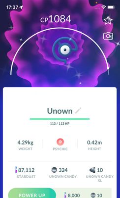 Shiny Unown C - Pokemon GO Trade