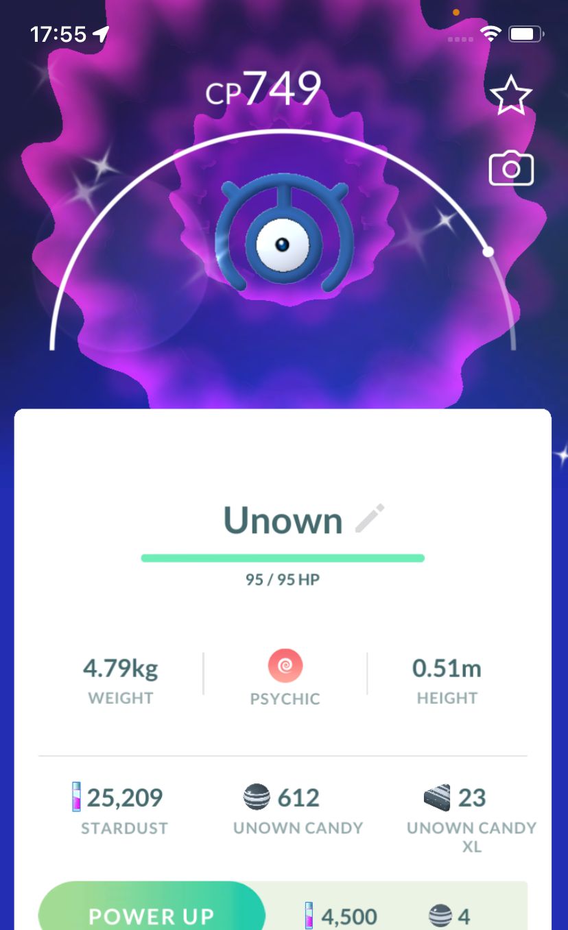 Shiny Unown M - Pokemon GO Trade