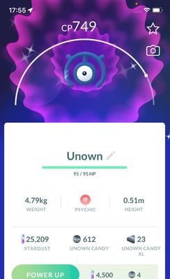 Shiny Unown M - Pokemon GO Trade