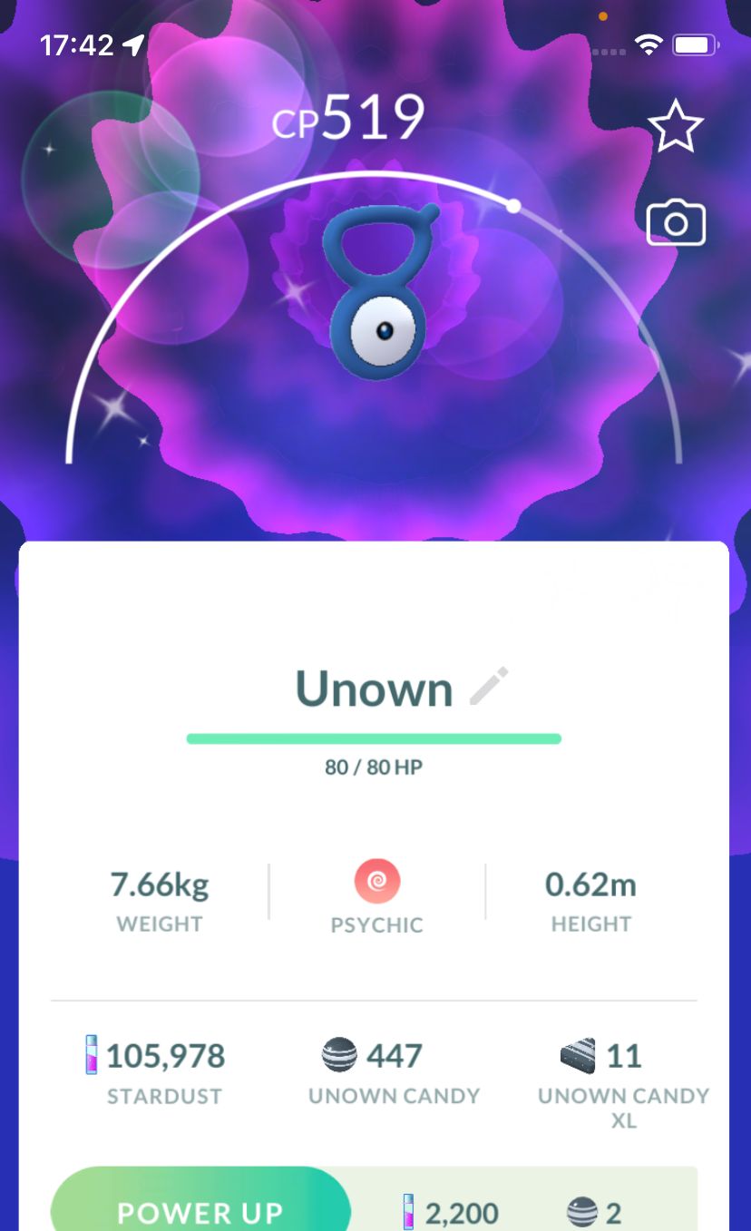 Shiny Unown V - Pokemon GO Trade