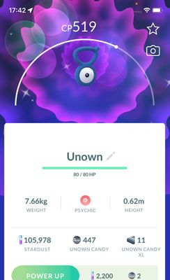 Shiny Unown V - Pokemon GO Trade