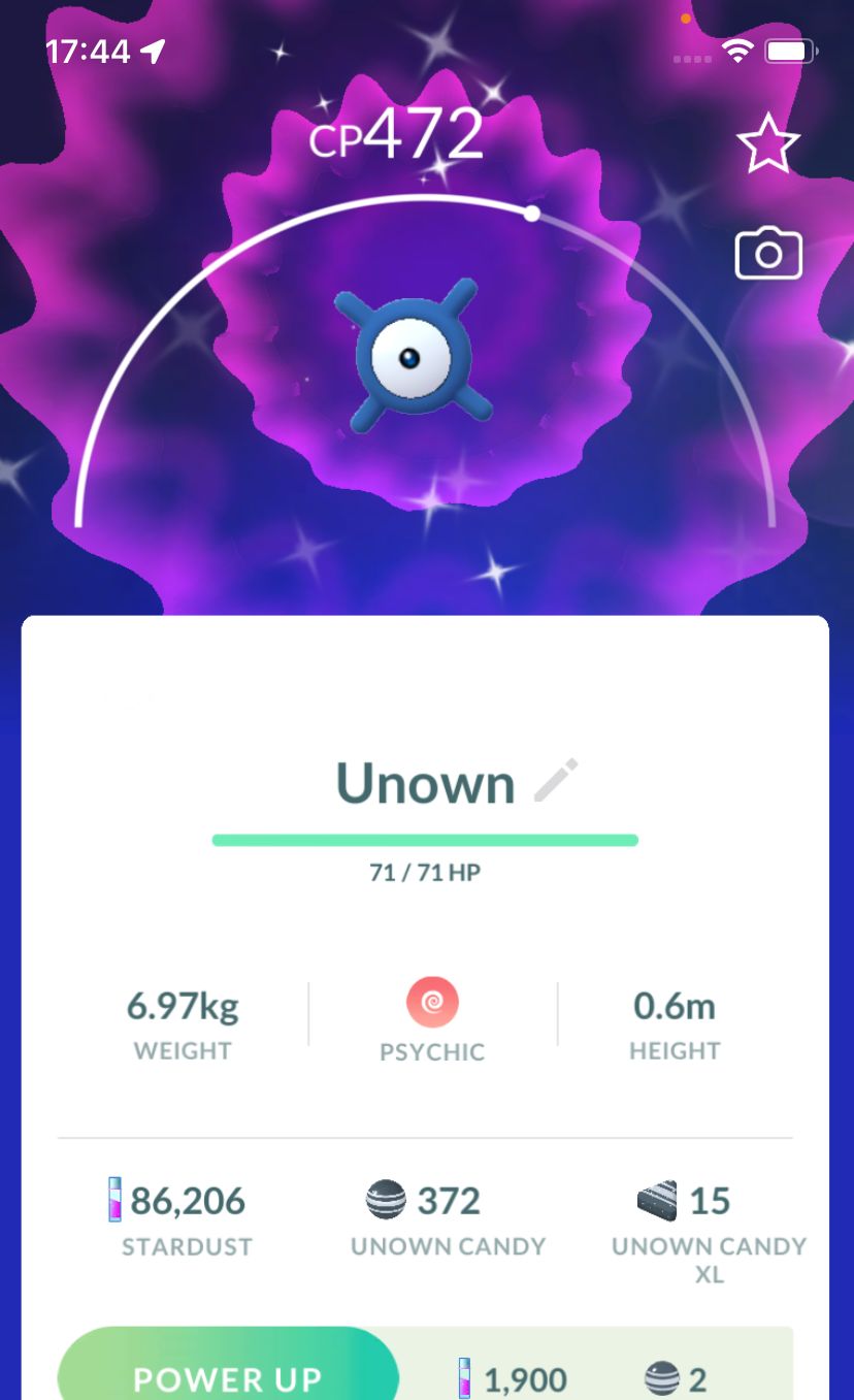 Shiny Unown X - Pokemon GO Trade
