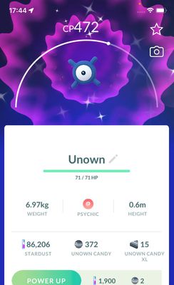 Shiny Unown X - Pokemon GO Trade