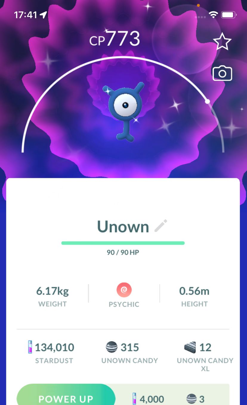 Shiny Unown Y - Pokemon GO Trade