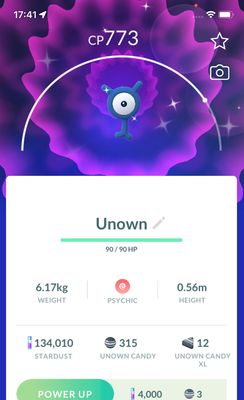 Shiny Unown Y - Pokemon GO Trade