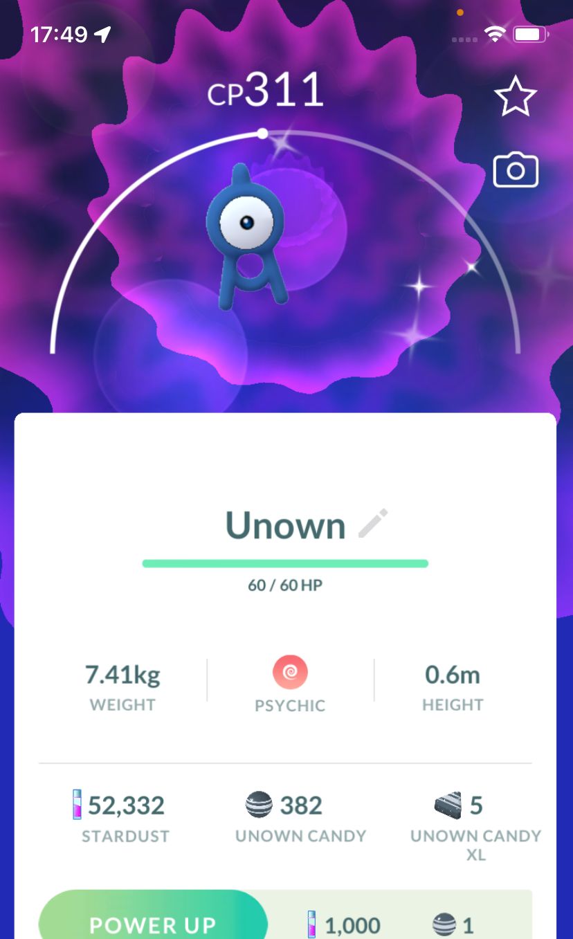 Shiny Unown A - Pokemon GO Trade