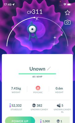 Shiny Unown A - Pokemon GO Trade