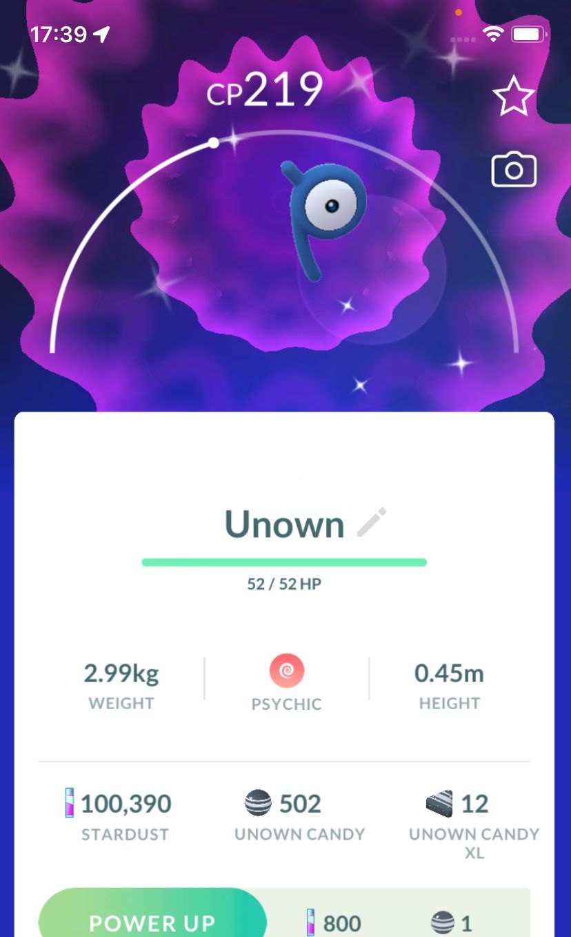 Shiny Unown P - Pokemon GO Trade