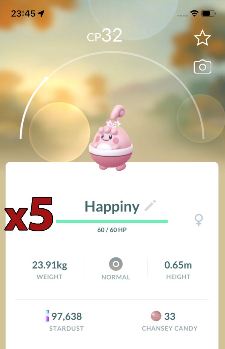Happiny with Flowers [x5] - Pokemon GO Trade Service