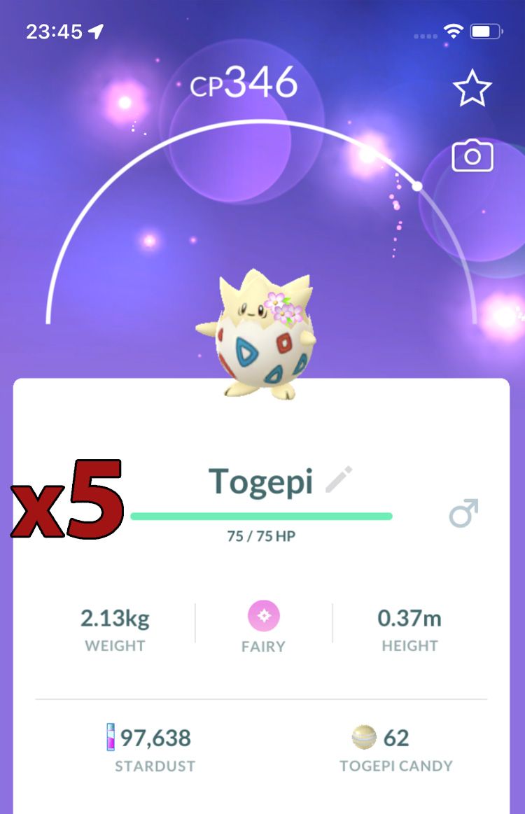Togepi with Flowers [x5] - Pokemon GO Trade Service