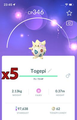 Togepi with Flowers [x5] - Pokemon GO Trade Service