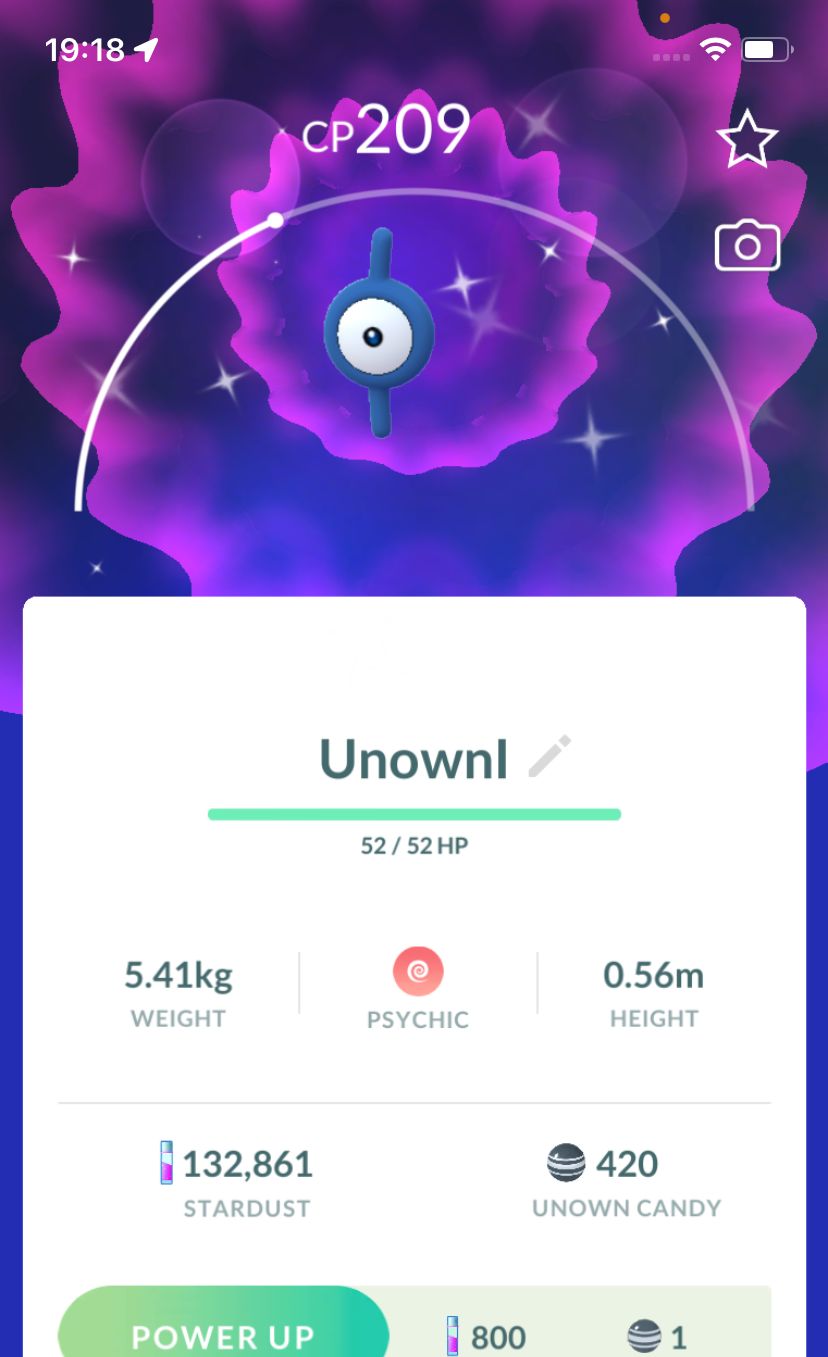 Shiny Unown I - Pokemon GO Trade