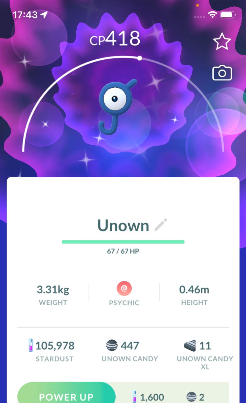 Shiny Unown J - Pokemon GO Trade