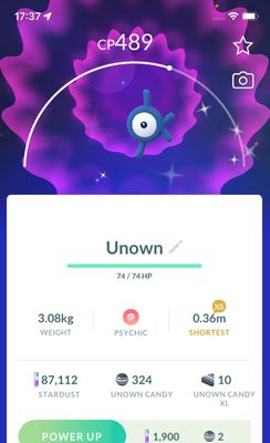Shiny Unown K - Pokemon GO Trade