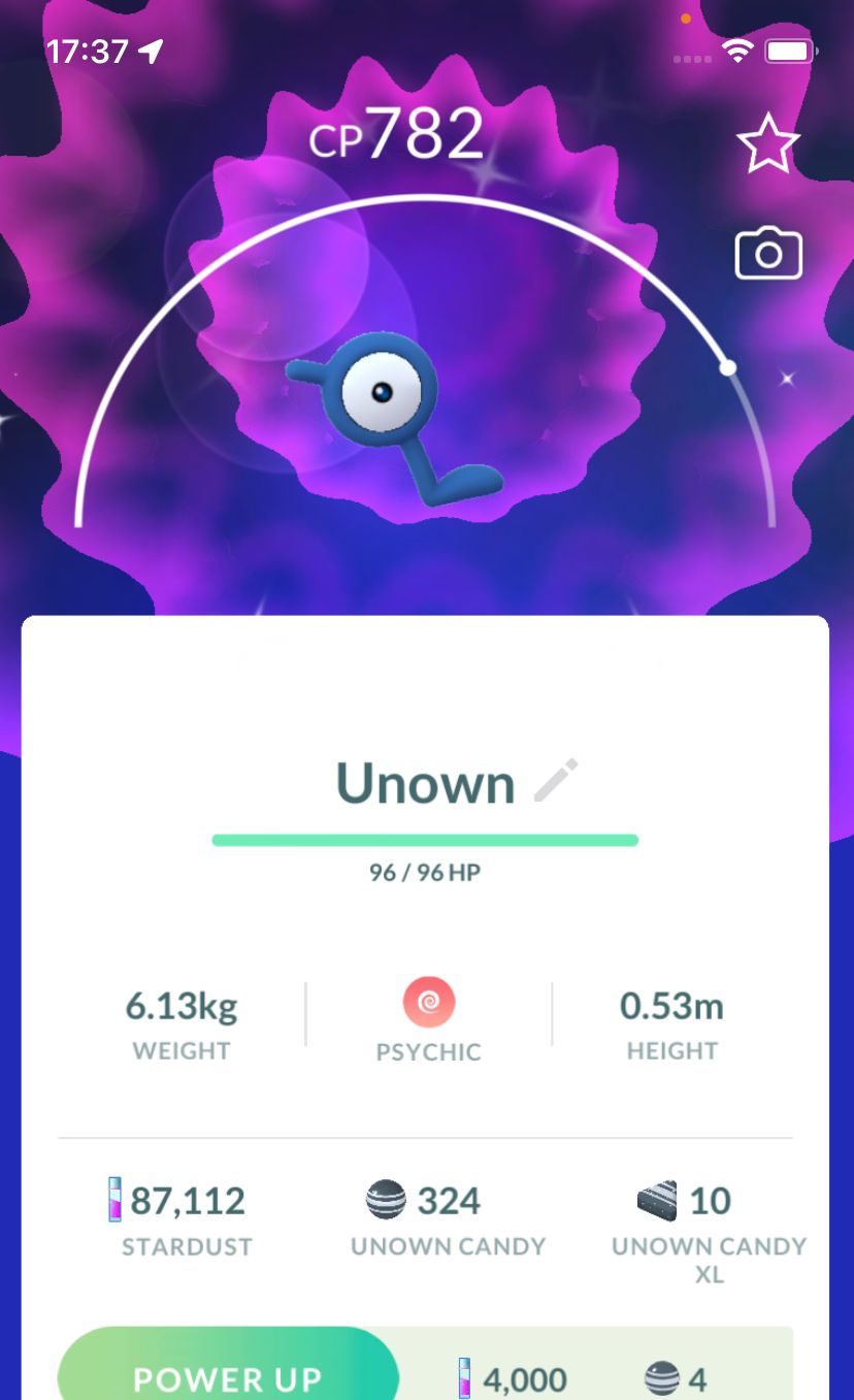Shiny Unown L - Pokemon GO Trade