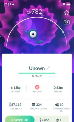 Shiny Unown L - Pokemon GO Trade