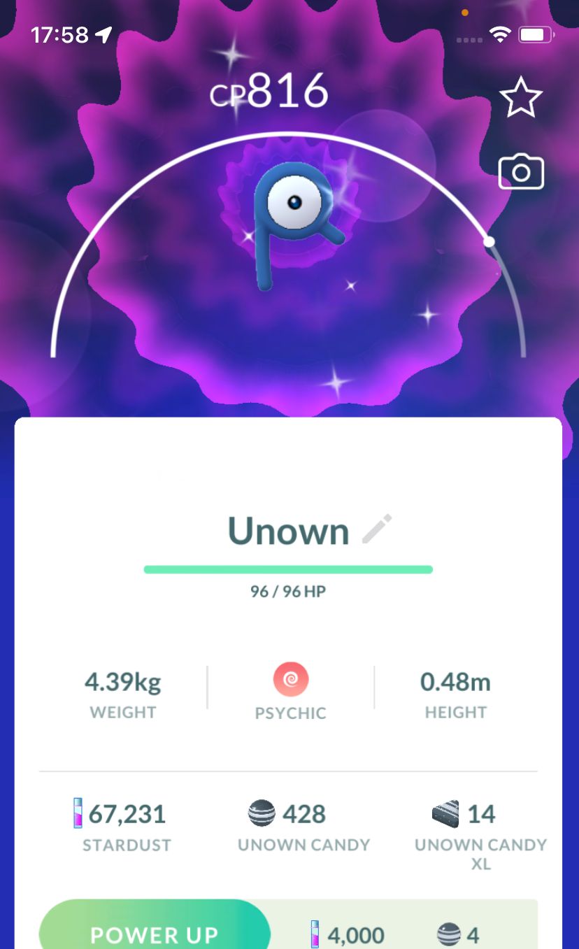 Shiny Unown R - Pokemon GO Trade