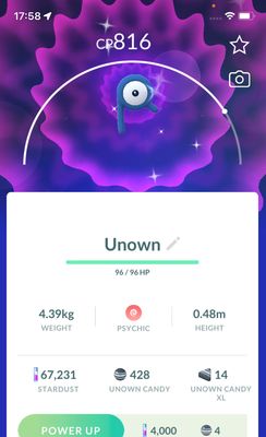Shiny Unown R - Pokemon GO Trade
