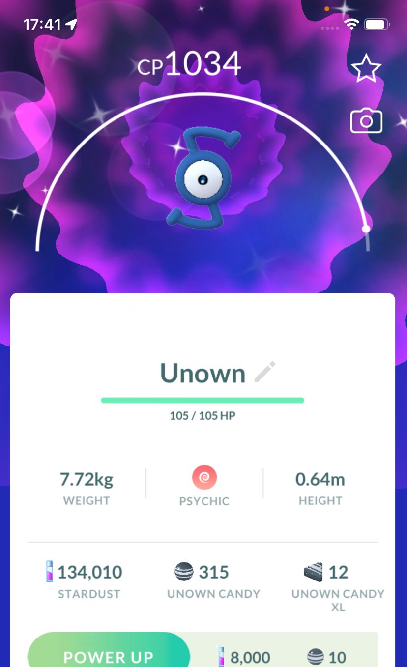 Shiny Unown S - Pokemon GO Trade