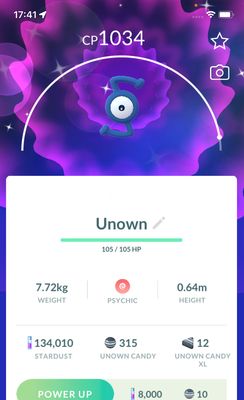 Shiny Unown S - Pokemon GO Trade