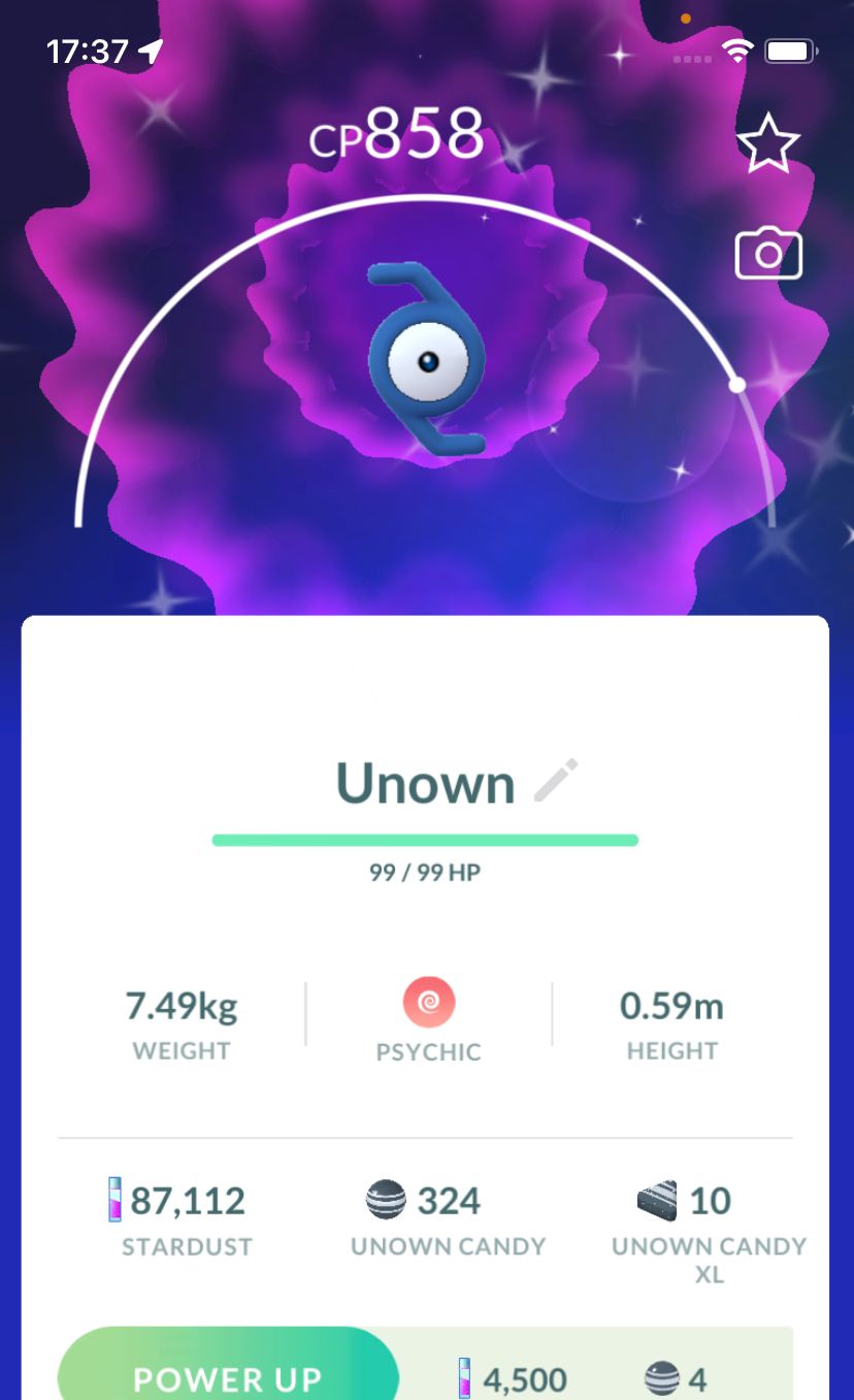Shiny Unown Z - Pokemon GO Trade