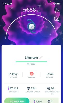Shiny Unown Z - Pokemon GO Trade