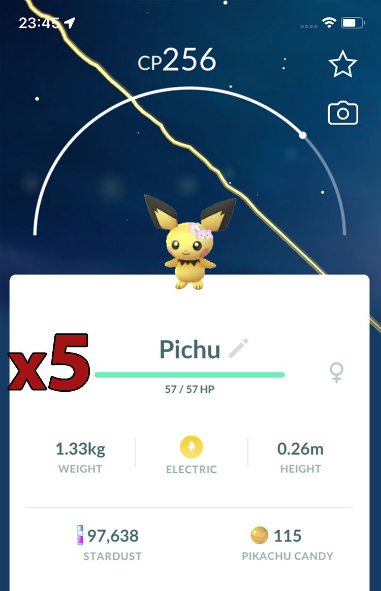 Pichu with Flowers [x5] - Pokemon GO Trade Service