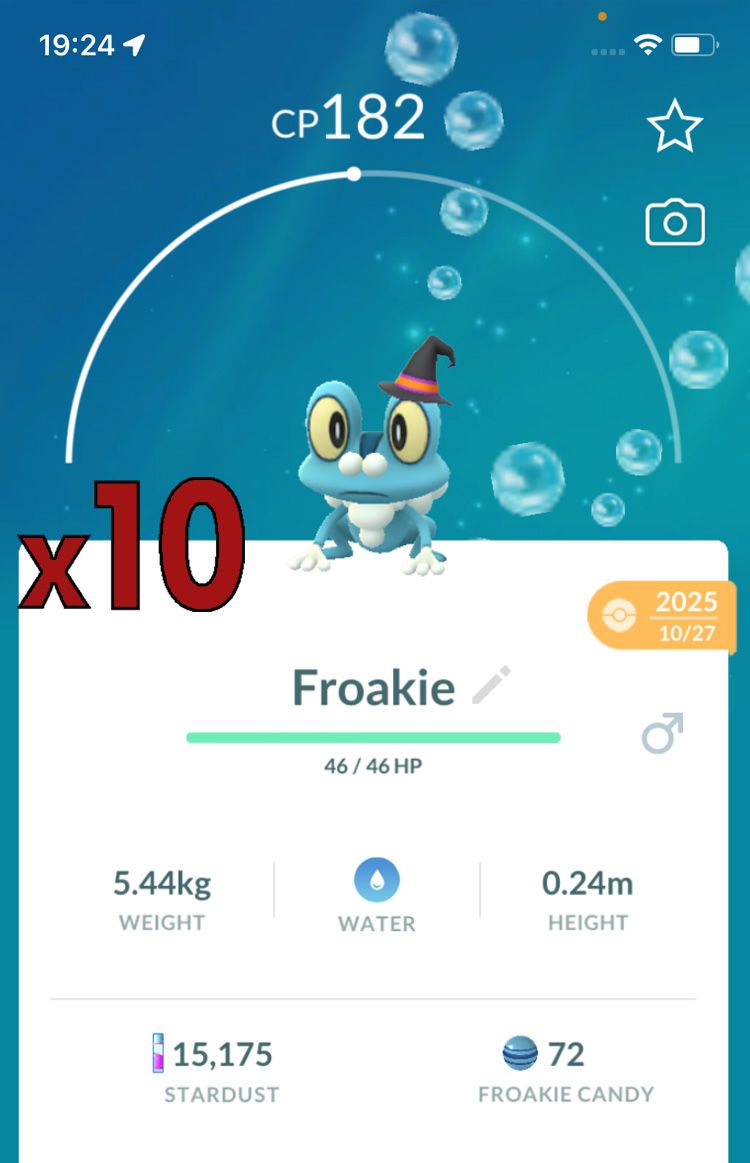 Froakie with Halloween Costumes [x10] - Pokemon GO Trade Service
