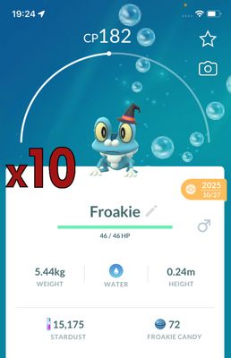 Froakie with Halloween Costumes [x10] - Pokemon GO Trade Service
