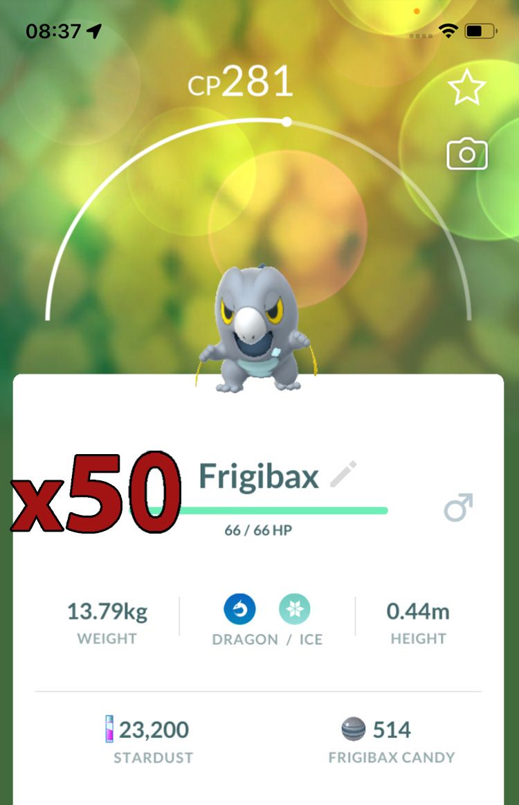Frigibax [x50] - Pokemon GO Trade Service