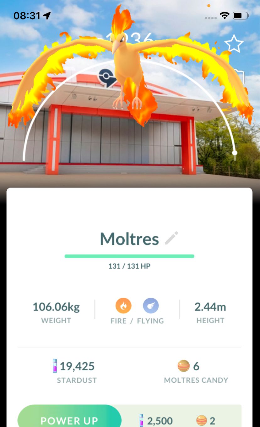 Moltres with PokePark Background Trade - Pokemon GO Trade
