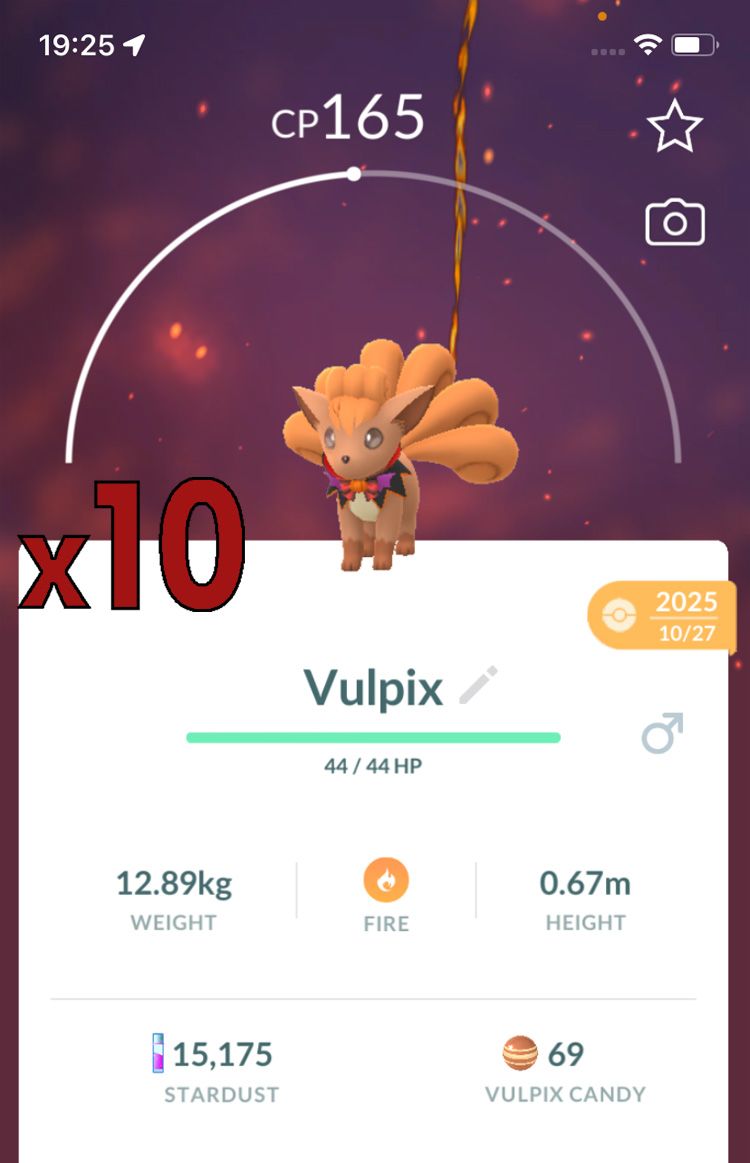 Vulpix with Halloween Costumes [x10] - Pokemon GO Trade Service