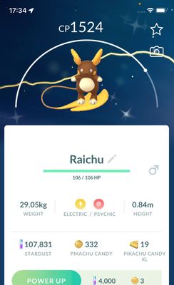 Shiny Alolan Raichu - Pokemon GO Trade