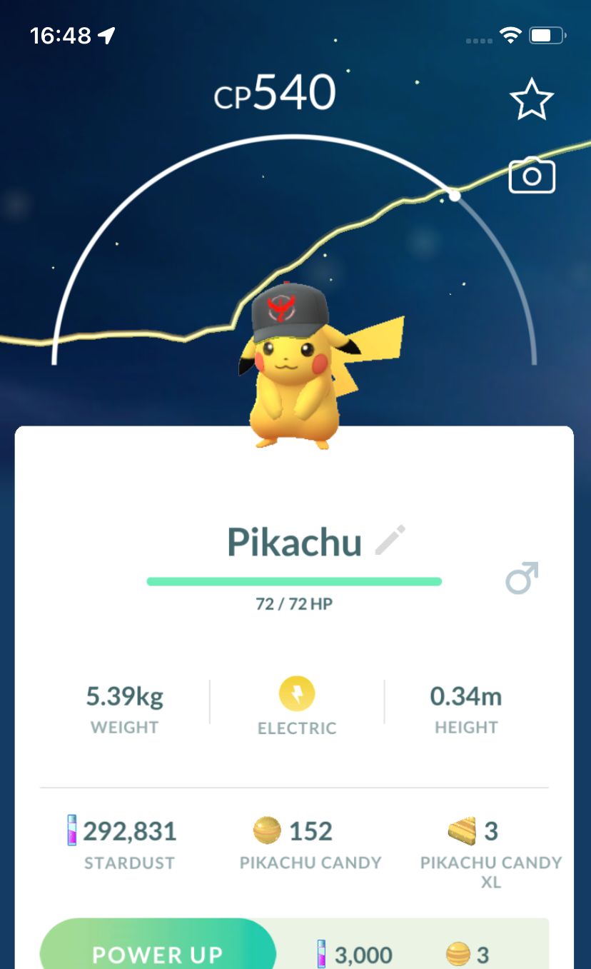 Pikachu Team Valor Hat from Copenhagen GO Fest Trade - Pokemon GO Trade Service