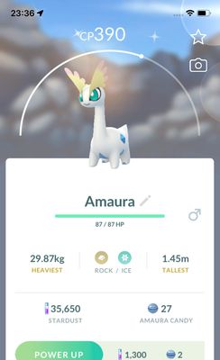Shiny Amaura - Pokemon GO Trade Service